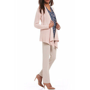 Ivanka Trump Cardigan Open Drape-Front Dusty Pink Size S $149